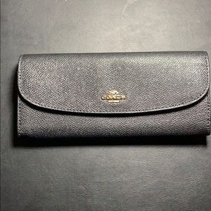 Coach long black wallet